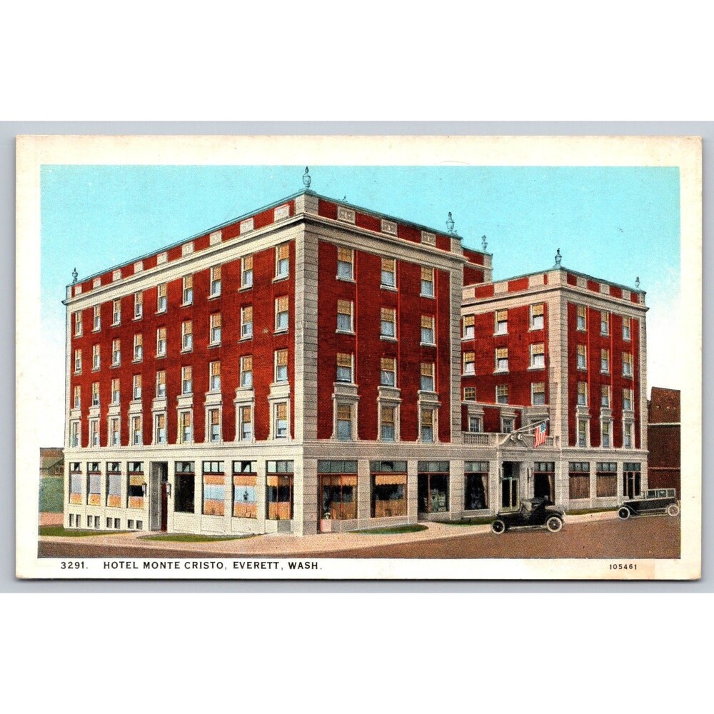 Vtg Hotel Monte Cristo Postcard Everett WA Washington c1920s Curt Teich 105461